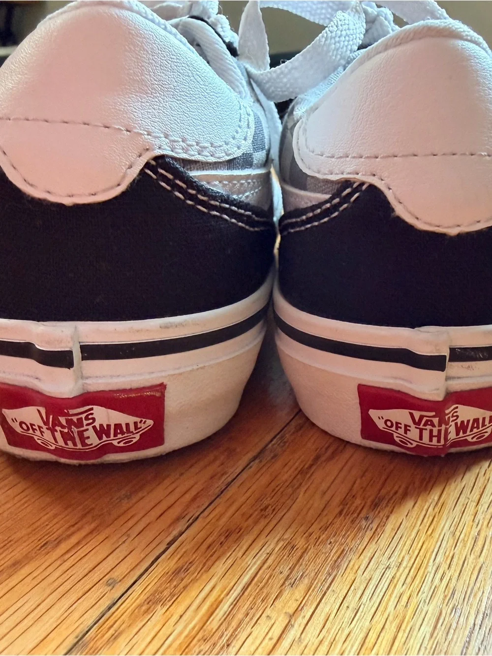 Vans Kids Gray and White Checkerboard Lace-Up Sneakers